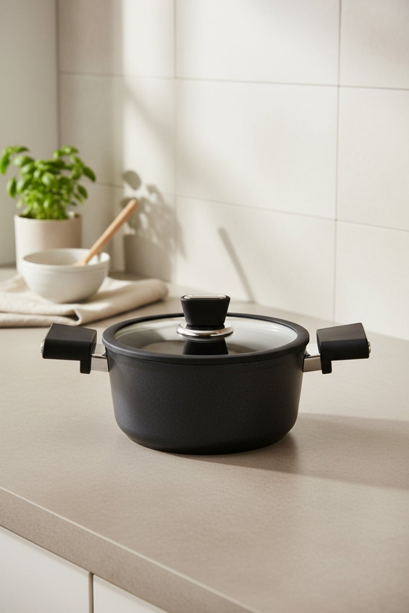 Bernardo Mayasa 7 Piece Ceramic Cookware Set Black (Made in Turkey) - Image 2
